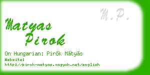 matyas pirok business card