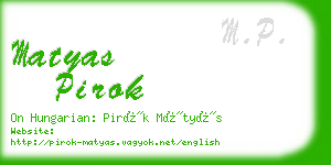 matyas pirok business card